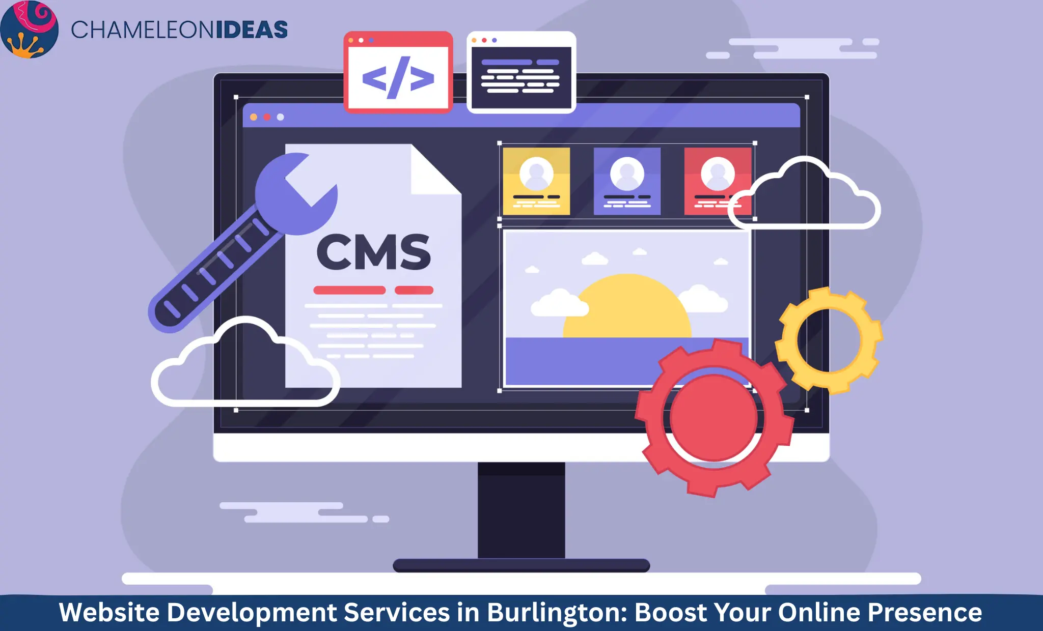 Website Development Burlington CMS services illustration