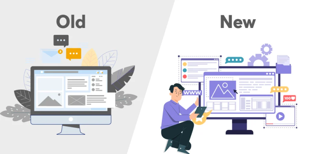 Calgary website redesign old vs new comparison