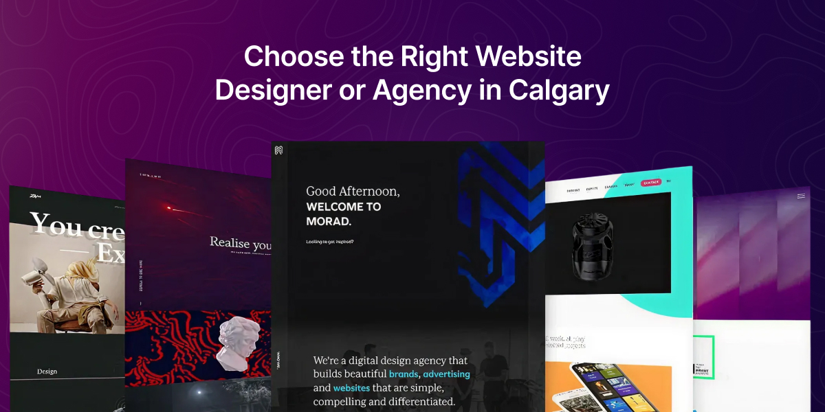 Choose web designer Calgary agency selection portfolio